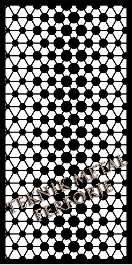 Lazer Kesim Yuvarlak ve Üçgen Hatlı Motif